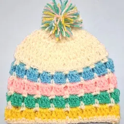 Knits & Knots Striped Border Cap - Circumference 30cm - Multicolor-picture-21