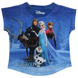 Disney By Crossroads Short Sleeves Princess Frozen Printed Top - Blue-image-93
