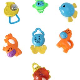 Bliss Kids Animal Shaped Rattles Pack of 7 - Multicolor-11