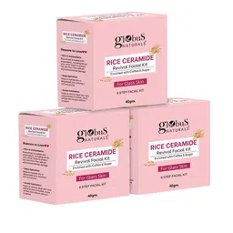 Globus naturals Set Of 3 Rice Ceramide 6 Step Facial Kit For Korean Glass Skin- 40 g Each-19