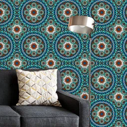ArtzFolio Printed UV-Resistant Anti-Bacterial Abstract Mandala Pattern Peel & Stick Wallpaper-image-64