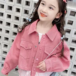 LULU & SKY Girls without Crop Denim Jacket-image-86