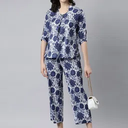Samhitas Printed Pure Cotton Top With Trousers CO-Ords-picture-19