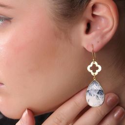 Dua Gold-Plated Brass Drop Earrings-image-57