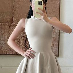 StyleCast Women Self Design PU Coated Fit & Flare Dress-72