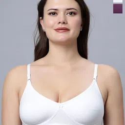 In Care Pack Of 2 Full Coverage Non Padded Cotton T-Shirt Bra-20