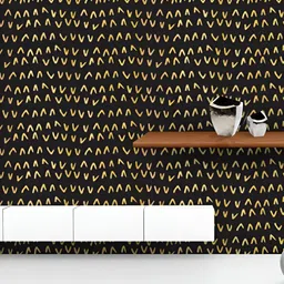 ArtzFolio Printed UV-Resistant Anti-Bacterial Gold Geometric Pattern Peel & Stick Wallpaper-image-45
