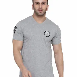Blisstone Men Solid Slim Fit Regular Cotton T-shirt-image-14