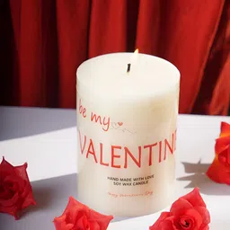 Aura White & Red 1 pieces Pillar Candle-34