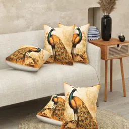 BED-SHEET.COM Yellow & Cream-Coloured Square Cushion Covers-image-66