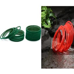 Somil Classic Combo Glass Bangles | Simple Chudi Set For Women & Girls | Daily Use & Special Occasions, Combo Of 2 Set, Green, Red-image-84