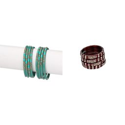 SOMIL Women Set Of 12 Artificial Stones & Beads Hand Decorated Glass Bangles-picture-35