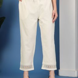 Pistaa Women Relaxed Fit Cotton Trousers-image-62