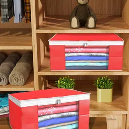 Kuber Industries Red Set of 6 Regular Drawer Organiser Organisers-23