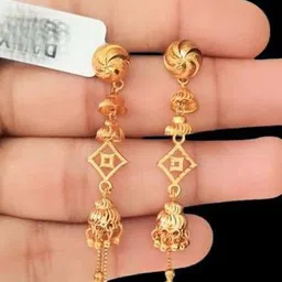 Anshenterpris Gold Plated Antique Contemporary Drop Earrings-16