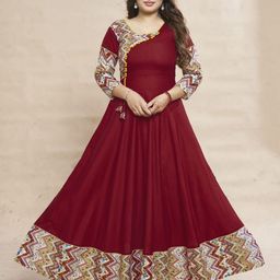 MEESORRA Printed Fit And Flare Ethnic Dresses-image-99