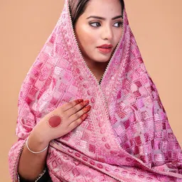 THE SHAWL STUDIO DiamondEmbroidered Phulkari Dupatta-picture-44