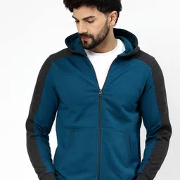 Kalt Men Colourblocked Hooded Sweatshirt-image-59
