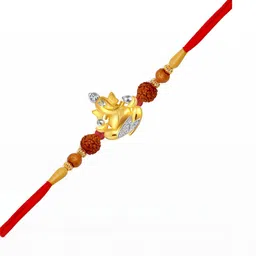 Vivastri's Premium Rudraksha Ganpati Rakhi For Brother & Lovely Sister-VIVA1020RKG-56