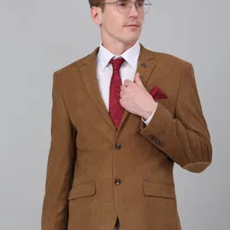 Cantabil Striped Single Breasted Blazer-picture-30
