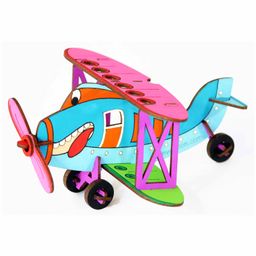 Funvention 3D Coloring Model Bi-Plane DIY Puzzle Toy - Multicolor image 2