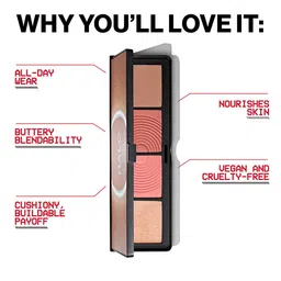 Smashbox Halo Sculpt + Glow Contour Blush Highlighter Palette With Vitamin E- Back To Cali image 4