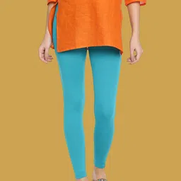 TWIN BIRDS Women Cotton Blend Solid Pool Side Ankle Length Legging-image-77