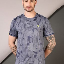 V-Mart Men Abstract Printed Round Neck T-shirt-image-96