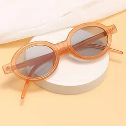 AUGEN Unisex Brown Lens & Brown Oval Sunglasses with-14
