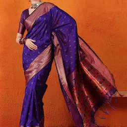 Sangria Woven Design Paithani Saree-57