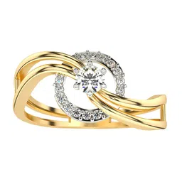 VALANOVA Yellow Gold Plated Sterling Silver 0.26 Ct Lab Grown Diamond Ring-image-99