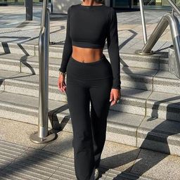 Outzidr Cropped Top & Trouser Co-Ord Set-image-80
