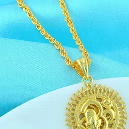 MEMOIR Gold-Plated Circular Pendants with Chains-18