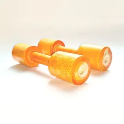 HackerX 2 Pieces Wooden Fixed Weight Dumbbells - 0.3 kg image 2