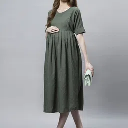 Mammas Maternity Maternity Empire Midi Dress-image-54
