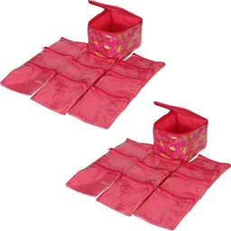 prettykrafts Pink 2 Pieces Reusable Multi-Utility Organisers image 1