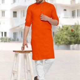 ANUJ FASHION Men Blended Straight Kurtas-picture-9