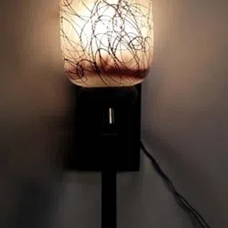 Somil Premium Designer Glass Wall / Night Lamp Elegant & Stylish Dcor Accent for Modern Interiors, color- White, Brown, Size:- 16 X 20 X 28.5 CM-image-81