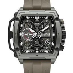 REACTION KENNETH COLE Men Dial & Textured Straps Analogue Watch KRWGO0070503-30