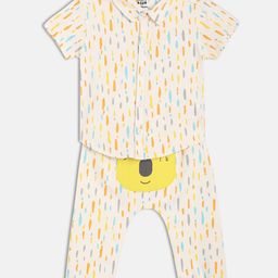 MINI KLUB Boys Printed Short Sleeves Pure Cotton Shirt With Jogger-picture-41
