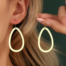 SALTY O' Oranate Oval Shaped Drop Earrings-21