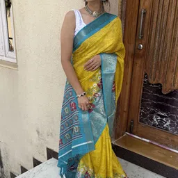 DIVASTRI Ethnic Motifs Zari Art Silk Banarasi Saree-picture-9