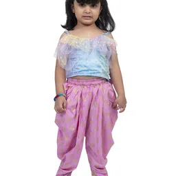 Twisha Girls Embellished Top with Dhoti Pants-image-88
