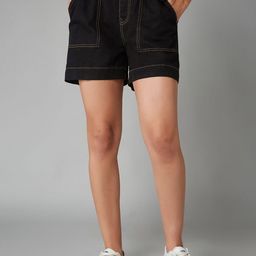 DOLCE CRUDO Vanished Women High-Rise Denim Fashion Shorts-image-21