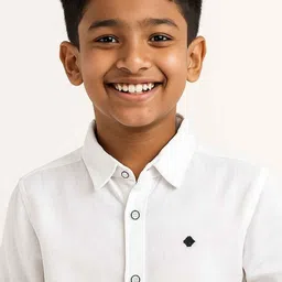 Lagorii Boys Short Sleeves Cotton Shirt-picture-11