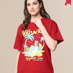Mast & Harbour Women Pack Of 2 Printed Oversized Cotton T-shirt-image-71