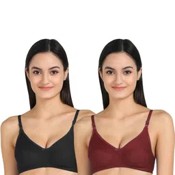 Women Cotton Black,Maroon Non Padded Non-Wired Lingerie Bra Sport wear Gym Crop Tank Top-image-83