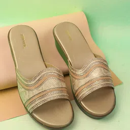 Anouk Women Textured Open Toe Flats-58