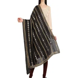 Karthav Fashion Floral Embroidered Silk Dupatta With Phulkari-picture-39