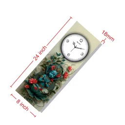 OLIVE TREE White & Black Printed Rectangular Shaped Contemporary Wall Clock image 2
